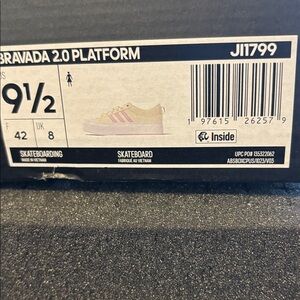 Adidas Bravada 2.0 Platform Beige and Pink Sneakers